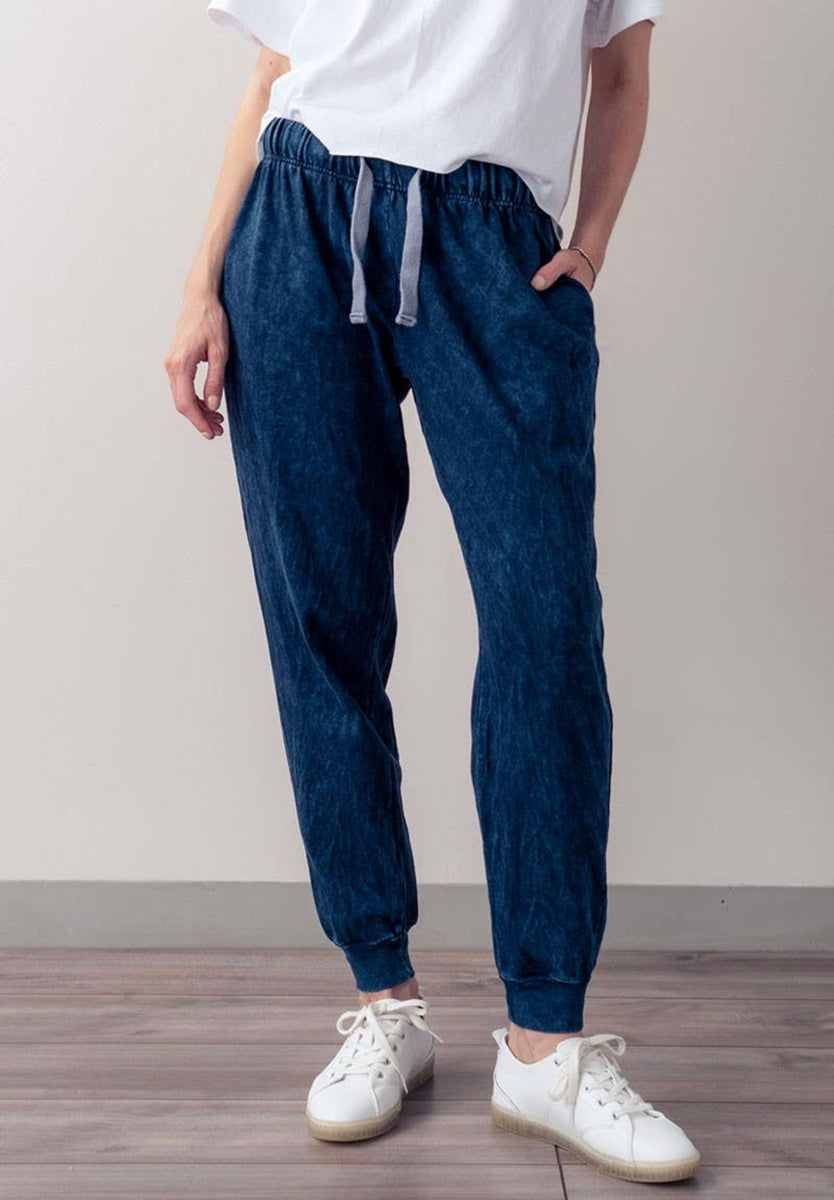 Washed navy joggers – Jazzy June Bug