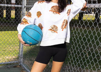 Pre Sale Sparkle Tatum White Basketball Sweatshirt