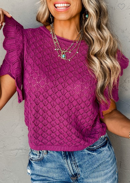 Pre sale Color textured knit top