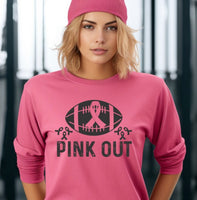 Pink out breast cancer long sleeve top