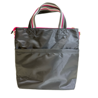 Nicole Large Nylon Cross Body/Tote Bag w/Detachable Strap: Army