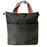 Nicole Large Nylon Cross Body/Tote Bag w/Detachable Strap: Army