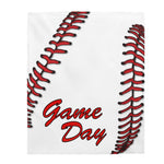 Baseball - Red - Velveteen Plush Blanket