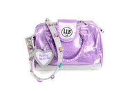 Little Lunch Bag Insulated Purse in Purple and Silver
