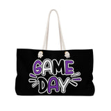 Black and purple game day Weekender Bag
