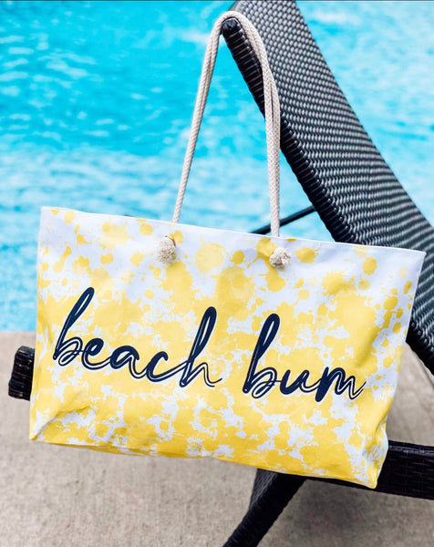 Beach bum tote bag
