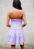 Nikki tiered mini dress lilac